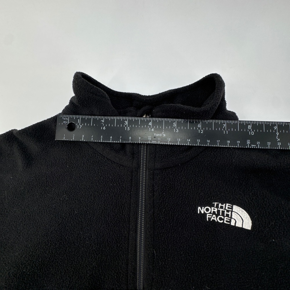 The North Face Glacier Fleece Sweater Boys Medium 10/12 Black Mock Neck 1/4 Zip - Picture 3 of 15